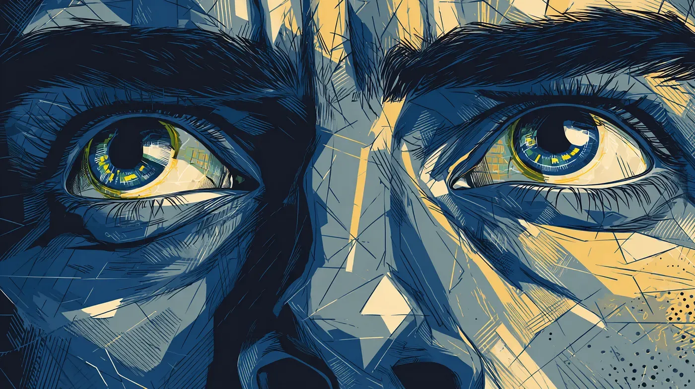 Goalkeeper and striker in a one-on-one duel